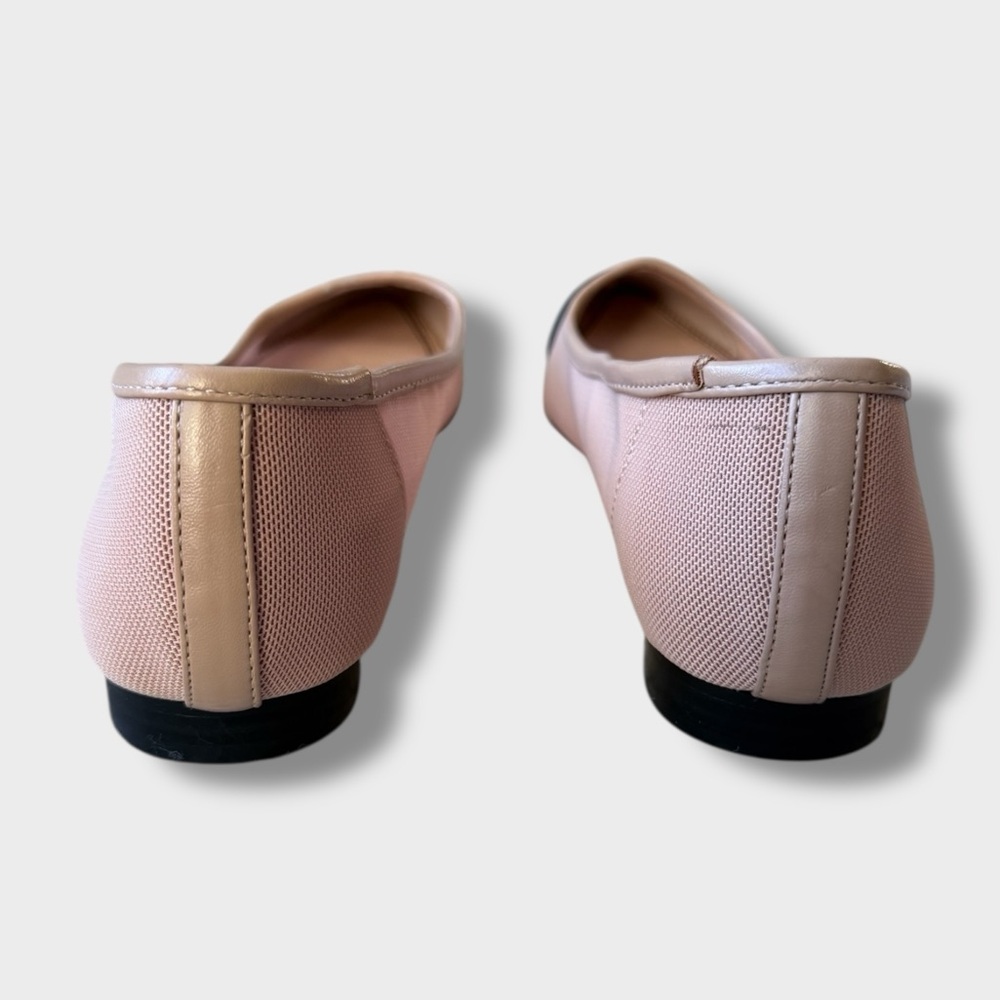 ZARA Capped Toe Mesh Ballet Flats - Picture 8 of 10